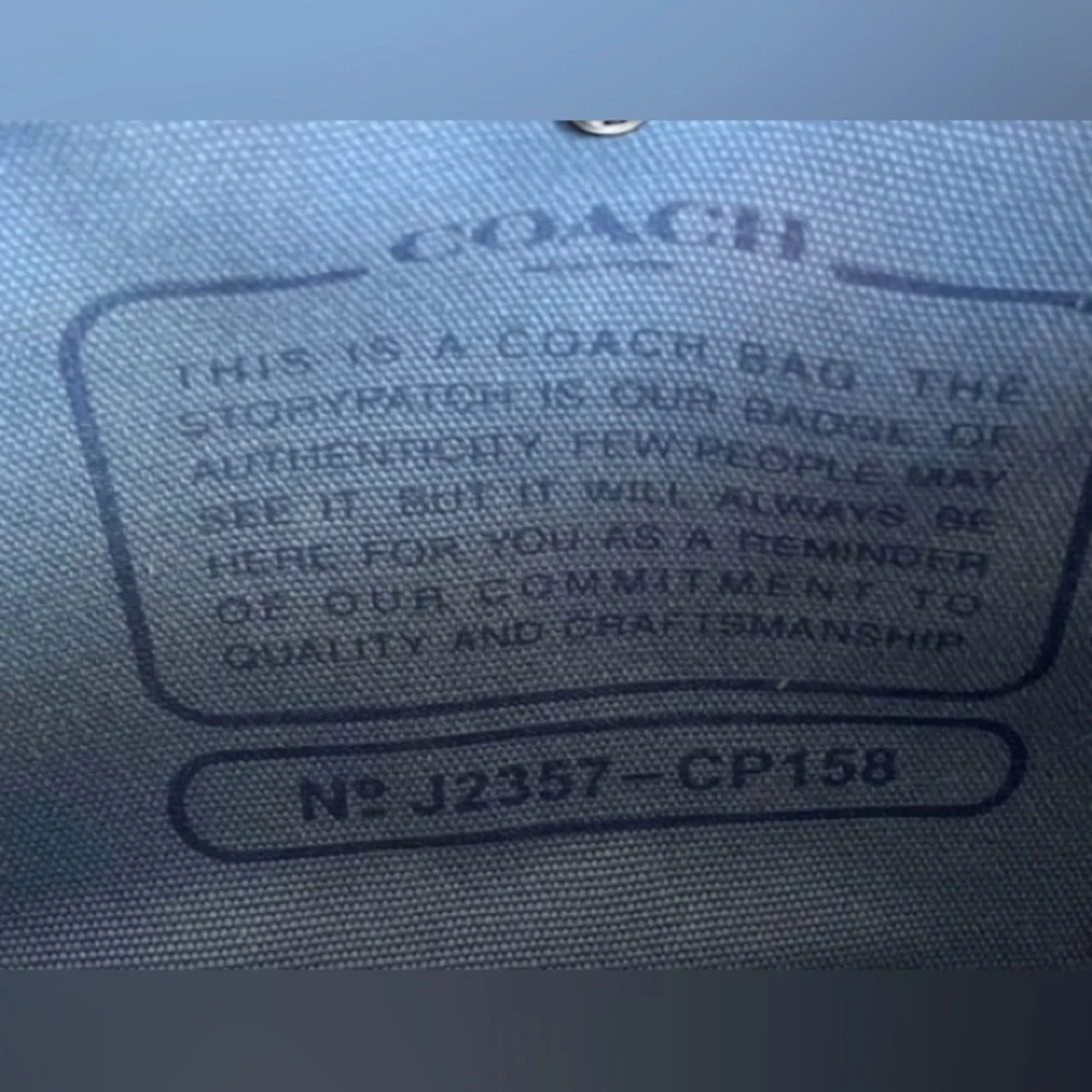 COACH Canvas Cargo Tote Bag w/ Detachable Crossbody/Shoulder Strap, EUC